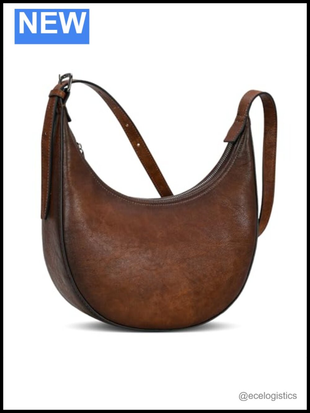 Genuine Leather Hobo Crossbody Bag Women Shoulder Purse Medium